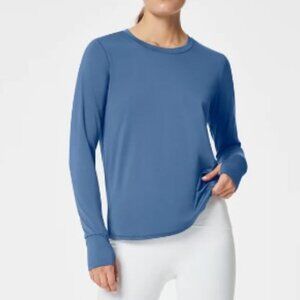 Women's Blue Long Sleeve Top